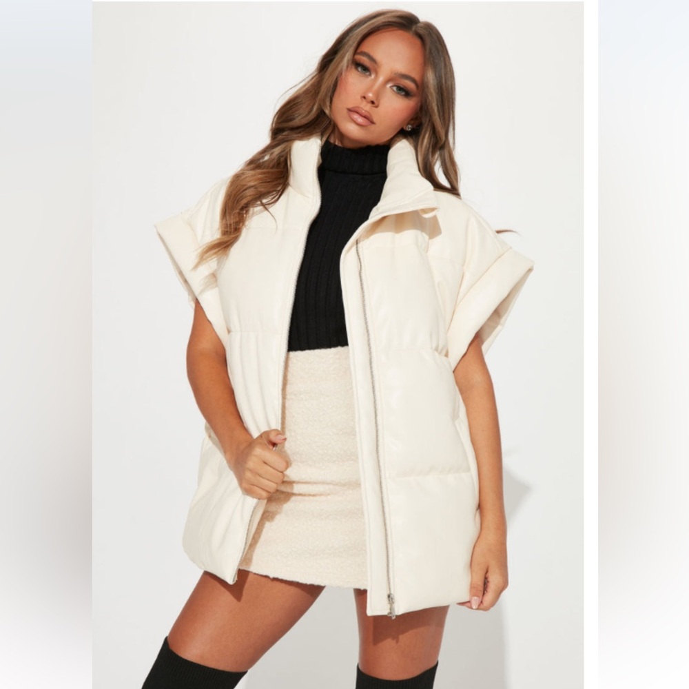 Fashion Nova Cream Women's Jacket